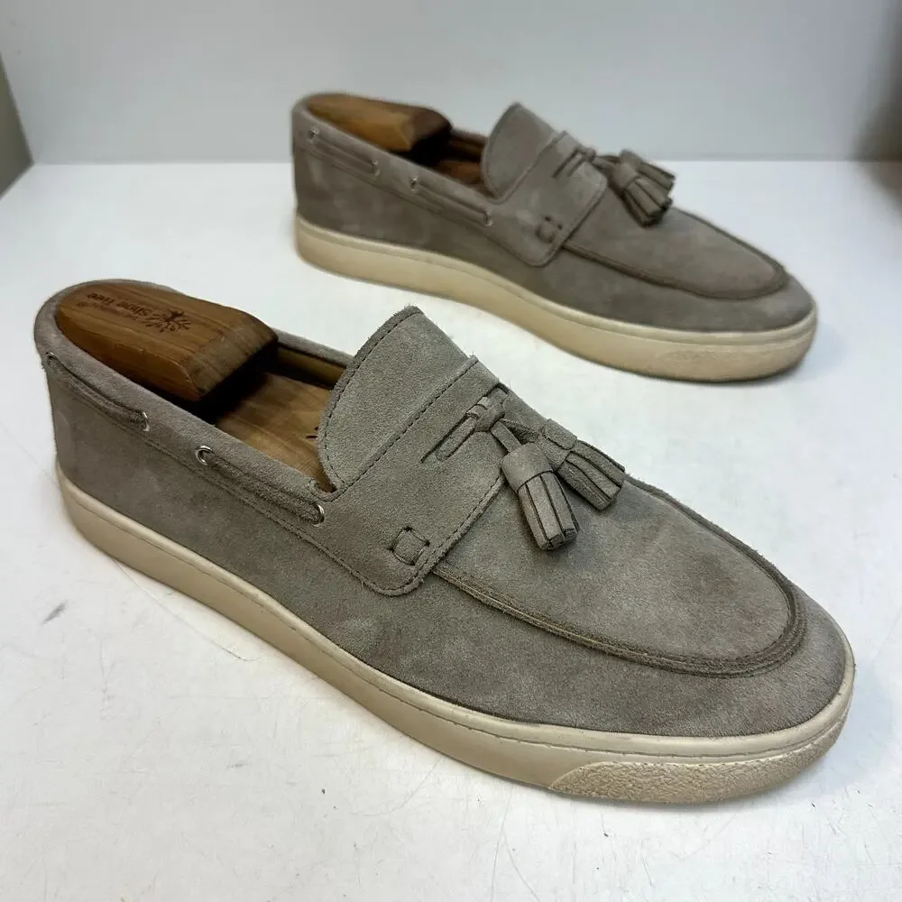 VGUC Brunello Cucinelli Suede Tassel Loafers Sneakers Made in Italy EU 42 US 9 D